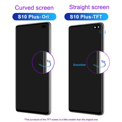 Pantalla LCD de 6,4 pulgadas para Samsung, repuesto de montaje de digitalizador con pantalla táctil, probado, S10 +, G975F, G975U, G975W, G975