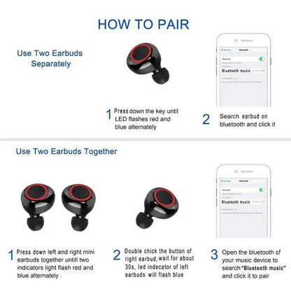 Auriculares Inalámbricos Y50 TWS Bluetooth Deportivos Gaming con Micrófono para Xiaomi/Huawei/LG