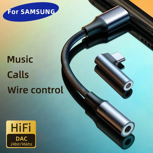 Adaptador Audio Original USB-C a Jack 3.5mm para Samsung Galaxy S23/S22/S21 Ultra/S20/Note 20/10+/Tab