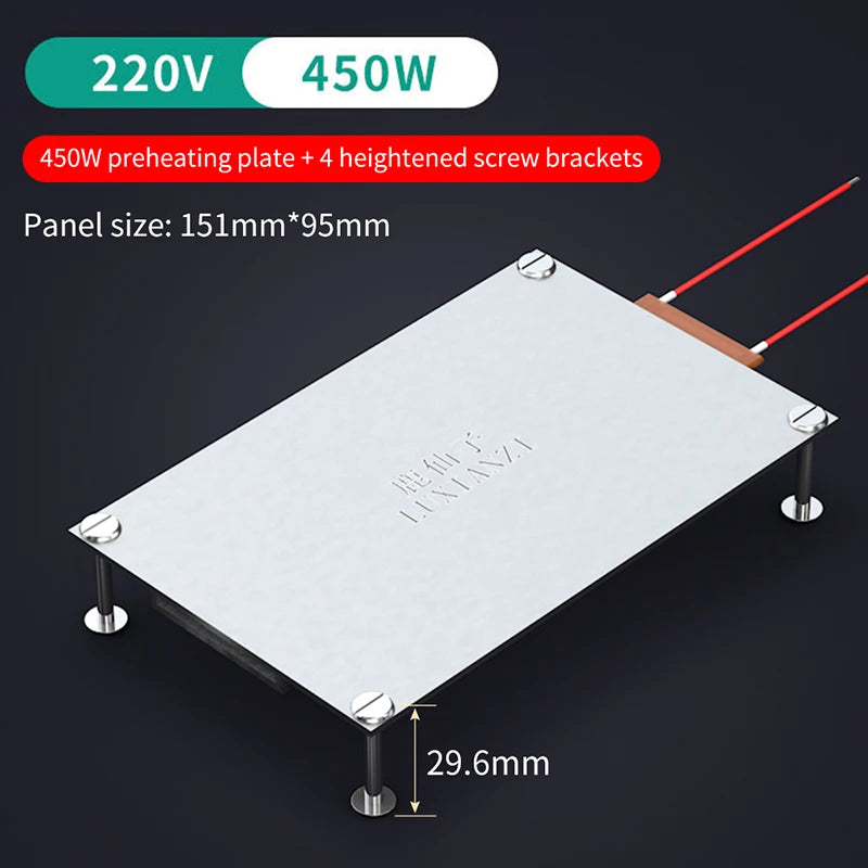 LUXIANZI Aluminum Led Remover BGA Desoldering Station PTC Fever Plate Preheating LCD Strip Chip Repair Thermostat Heating Plate