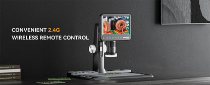 ELIKLIV ERM101 1600X 7" IPS Screen Digital Microscope for Electronics Soldering Microscope With 600℃ Heat Insulation Pad 32G
