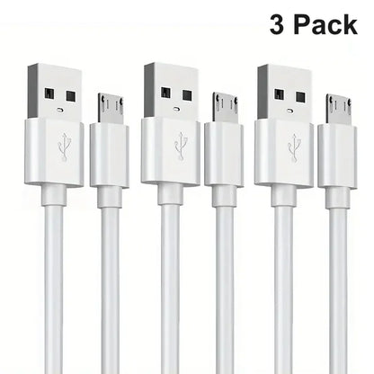 Cable Carga USB A a Micro USB (1 Metro / 3 Pies) (Pack 3 Unidades)