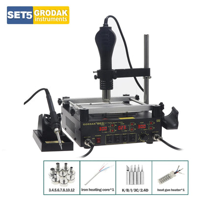 100% Original GORDAK 863 3 in 1 Welding Station Hot Air Rework Station Preheating Station For Soldering&Soldering Iron Electric