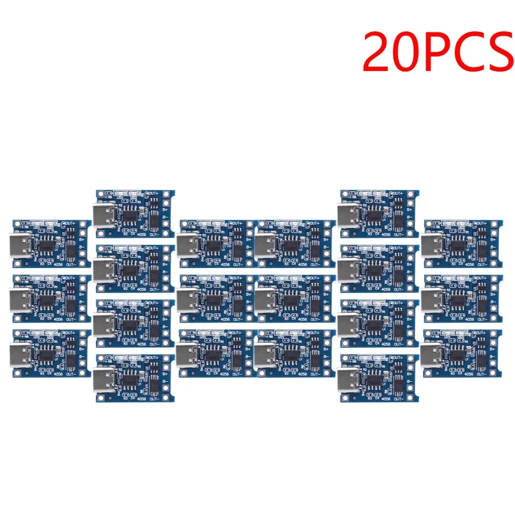 Lote 10/50 Pcs Módulo Cargador Batería Litio TP4056 USB-C 5V 1A 18650 con Protección Dual