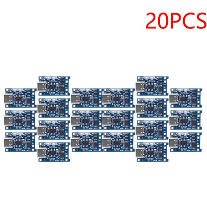 Lote 10/50 Pcs Módulo Cargador Batería Litio TP4056 USB-C 5V 1A 18650 con Protección Dual