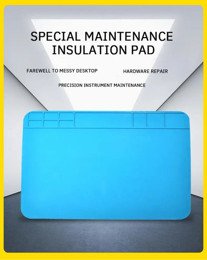 Alfombrilla Silicona Impermeable para Reparación Placa Base Equipo Electrónico (Antideslizante, Aislamiento Térmico, Posicionamiento Componentes)