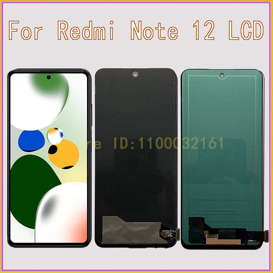 6.67" Tested Display For Redmi Note 12 LCD Screen 22111317G Digitizer For Redmi Note 12 4G 5G LCD Display 23028RA60L Replacement