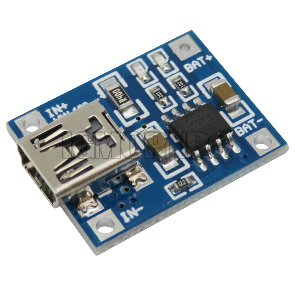 5pcs 5V Micro USB 1A 18650 TP4056 Lithium Battery Charging Board With Protection Charger Module 1A