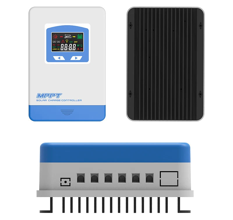 Controlador Carga Solar MPPT 20A/30A/40A 12V/24V Auto Cargador Batería Max PV 60V/100V LCD Regulador