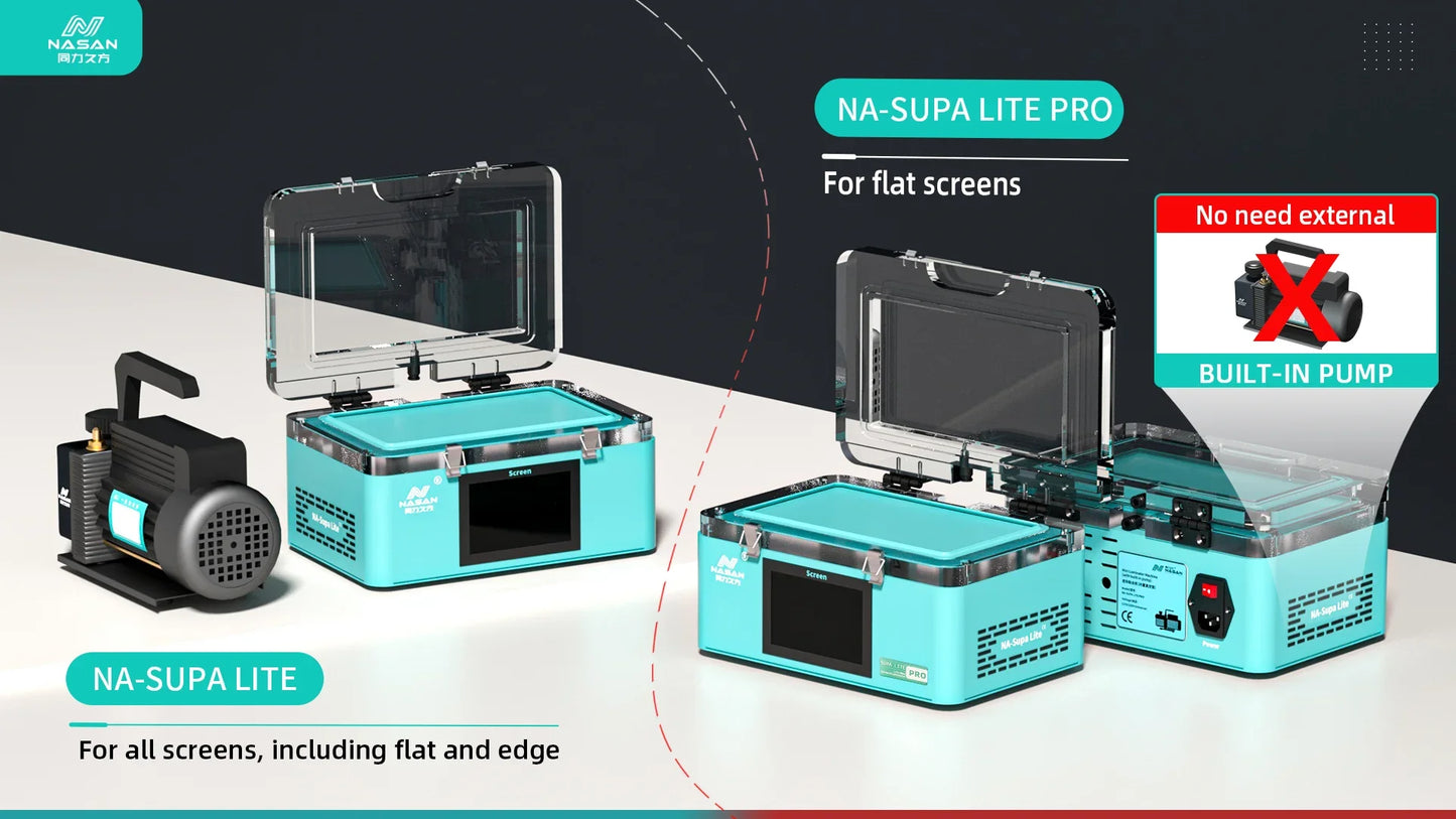 Máquina Laminadora Vacío Nasan NA-SUPA Lite + Removedor Burbujas NA-B2 + Separador NA-SP23 Ultra para Pantalla LCD Plana/Curva Reparación