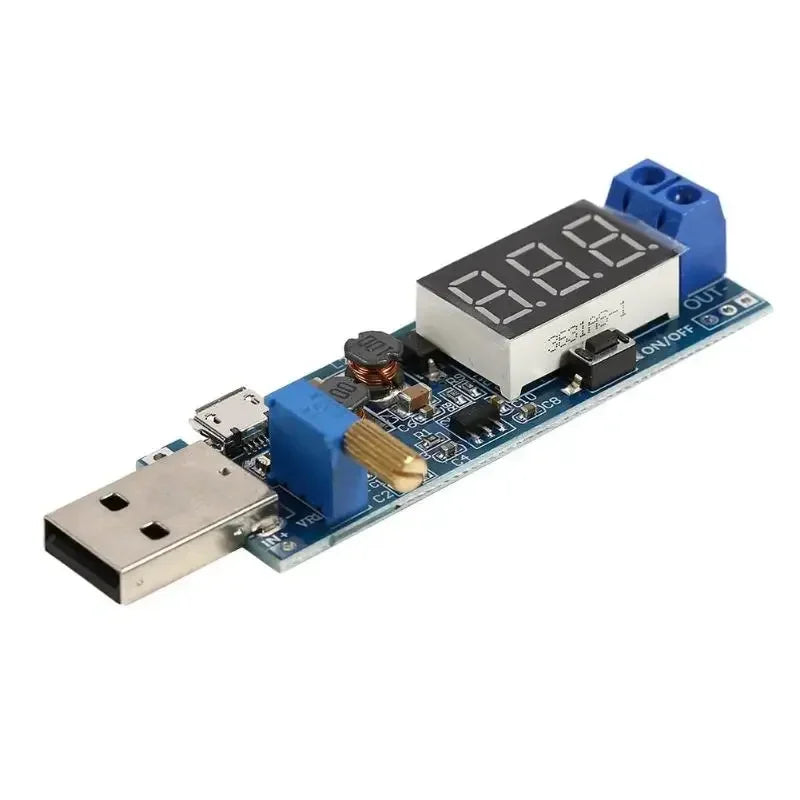 Módulo Convertidor Buck-Boost USB 5V a 1.2-24V DC-DC Regulador Voltaje Ajustable