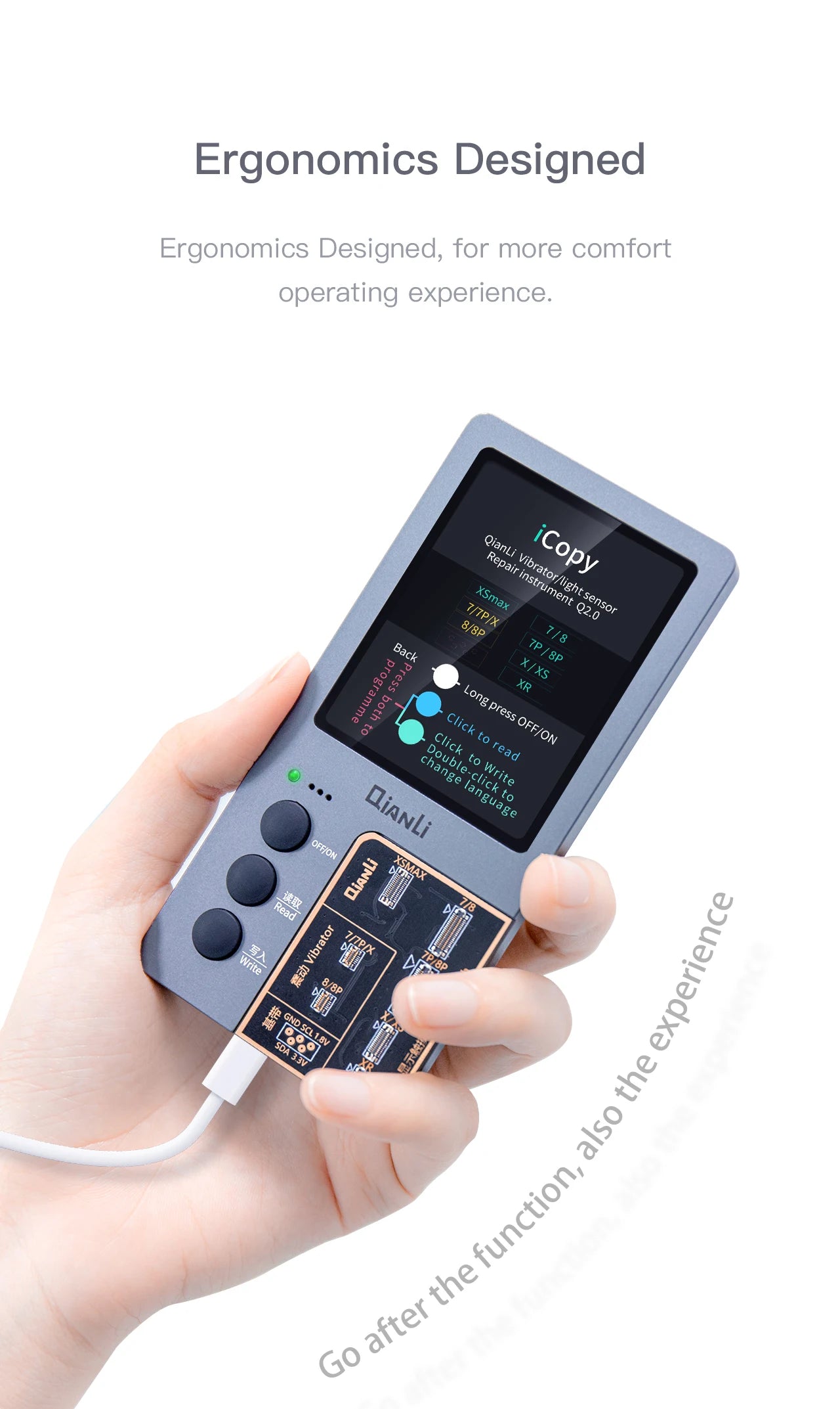 QianLi iCopy Plus 2 Generation Programmer with Battery Detection Connecting Board for LCD Vibrator Transfer EEPROM Programmer