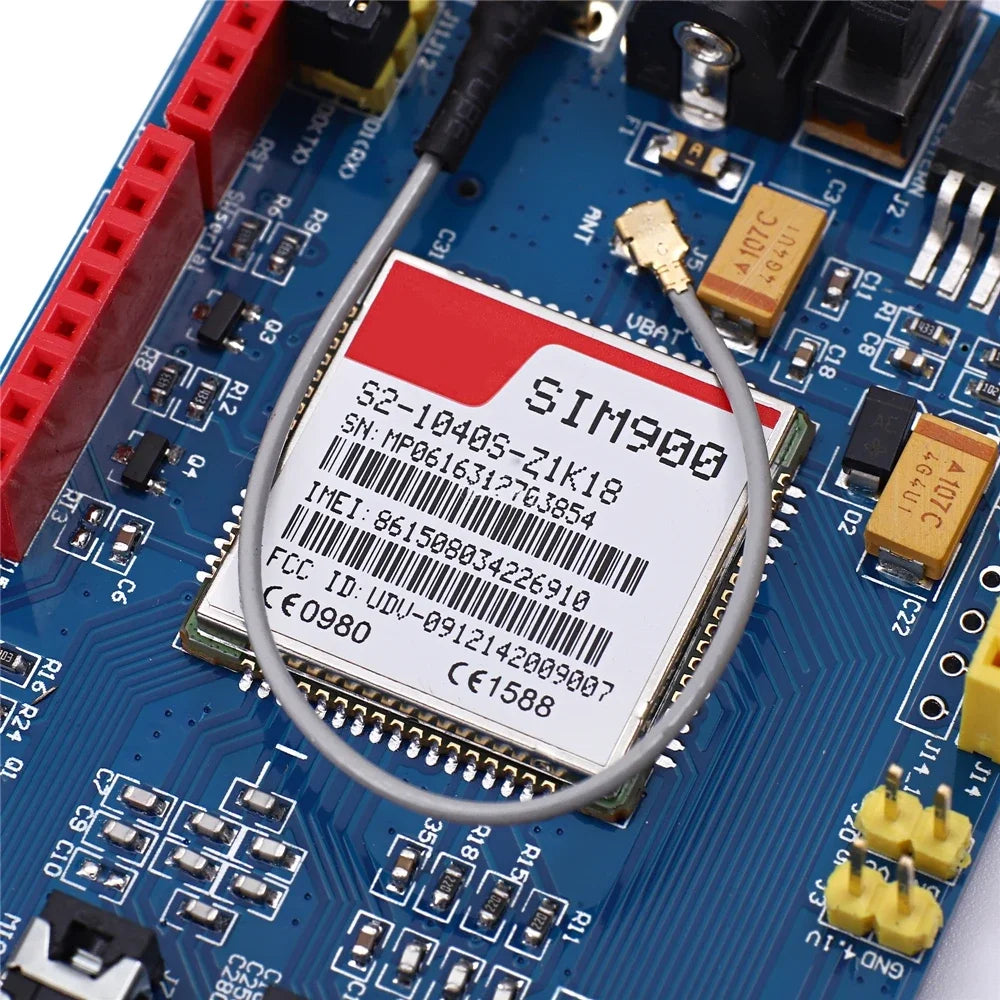 Placa Desarrollo Módulo SIM900 (4 Frecuencias, GSM/GPRS/SMS) Datos Inalámbricos (Superior a TC35i)
