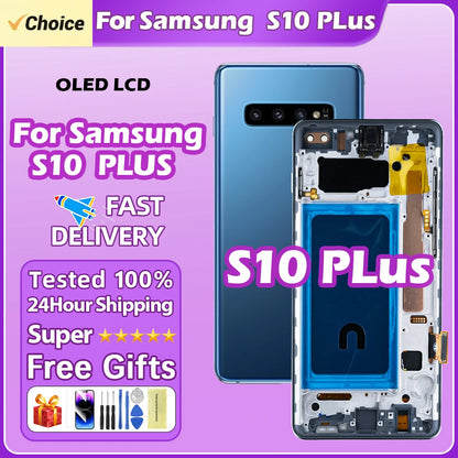 Pantalla S10plus 100% probada para Samsung S10 Plus, pantalla LCD S10 + para G975 Sm-g975f/ds G975u G975w