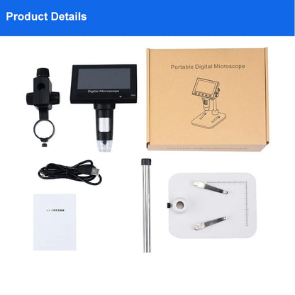 Elikliv EDM43 1000x 4.3" Digital Microscope 1080P Microscopio Digital Para Electronica 1800mAh For Coin PC Laptop Soldering Tool