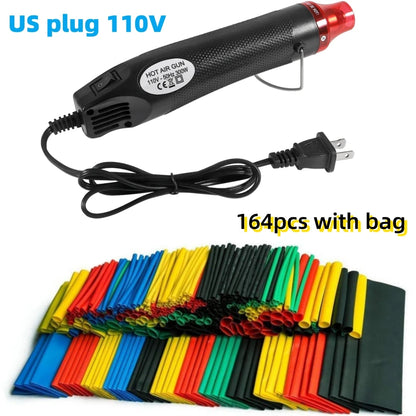 Kit Tubo Termoretráctil 2:1 (127/164/328/560 Piezas) con/sin Pistola Aire Caliente (EU/US 110V/220V) Aislante Cable