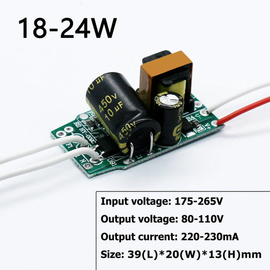 Driver LED No Aislado 220mA/230mA (18W/24W/32W/40W) Fuente AC80-180V Transformador Iluminación SMD Bulbo