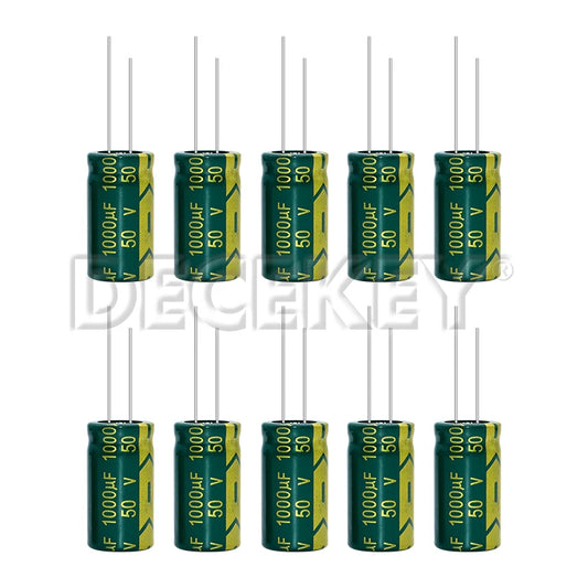 Capacitor Electrolítico Aluminio Alta Frecuencia Bajo ESR (1000uF, 25V/35V/50V) - Pack 10 Unidades