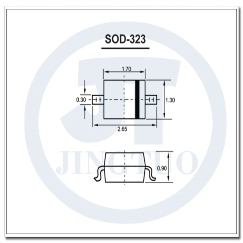 Diodo Zener Chip SMD SOD-323 (2.4V-30V) - Pack 50 Unidades (Valores Surtidos)