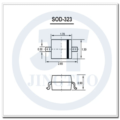 Diodo Zener Chip SMD SOD-323 (2.4V-30V) - Pack 50 Unidades (Valores Surtidos)