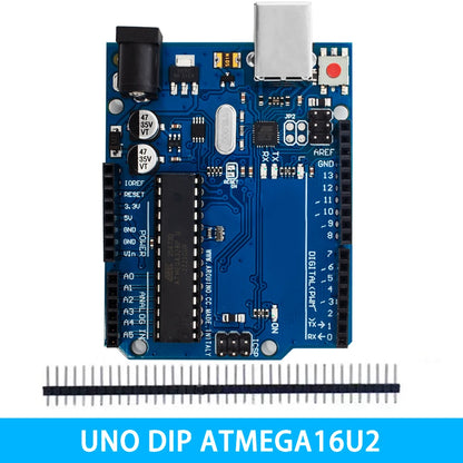 Placa Desarrollo Arduino UNO R3 (Oficial Certificada, ATMEGA16U2 + MEGA328P) con Cable USB Tipo A a B