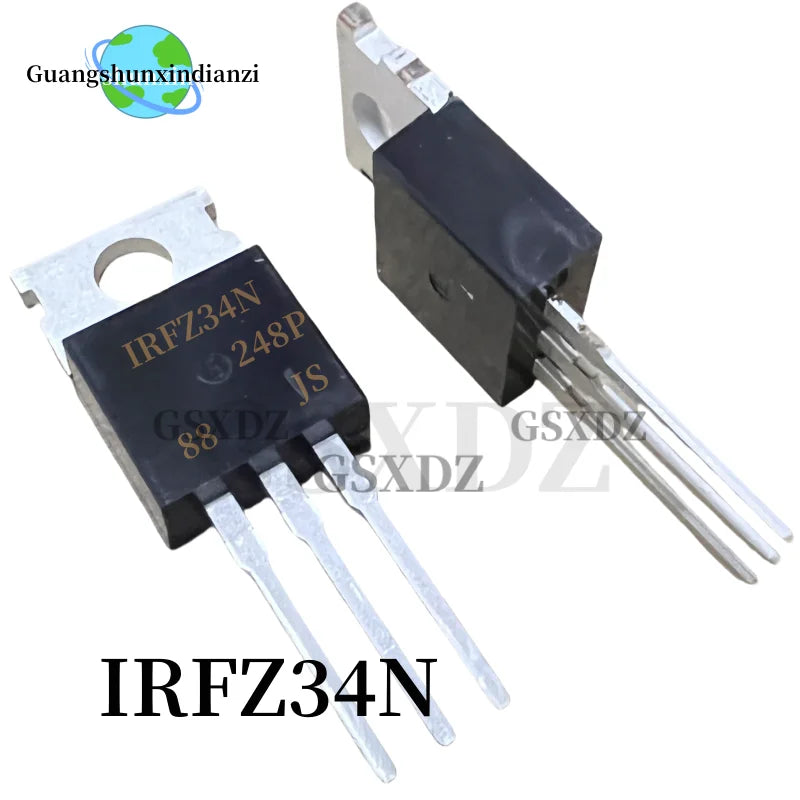 MOSFET Canal-N Alta Potencia TO-220 - Varios Tipos (IRFZ24N a IRF3205) - Lote 10 Piezas