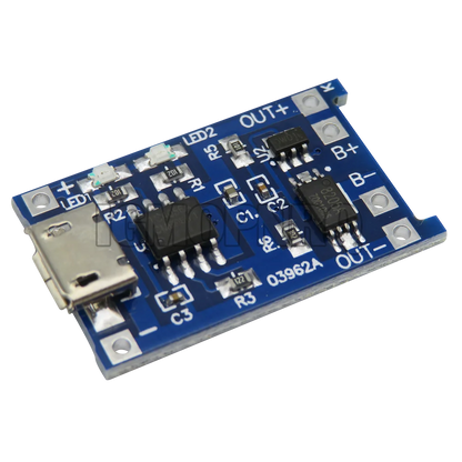 5pcs 5V Micro USB 1A 18650 TP4056 Lithium Battery Charging Board With Protection Charger Module 1A