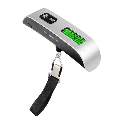 Balanza Portátil Digital LCD (110lb/50kg) Electrónica Colgante para Equipaje/Maleta Viaje (Herramienta Peso Bolsa)