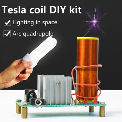 Kit DIY Bobina Tesla Divertida con Arco y Audio - Producción/Ensamblaje Electrónico Experimental (Soldar)