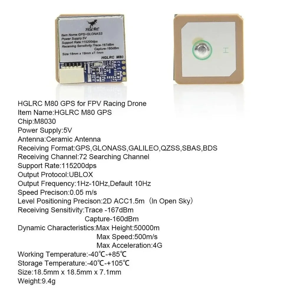 Módulo GPS HGLRC M100-PRO / M100-5883 / M100 MINI / M80 PRO / M80 para Drones RC FPV Racing Quadcopter Freestyle