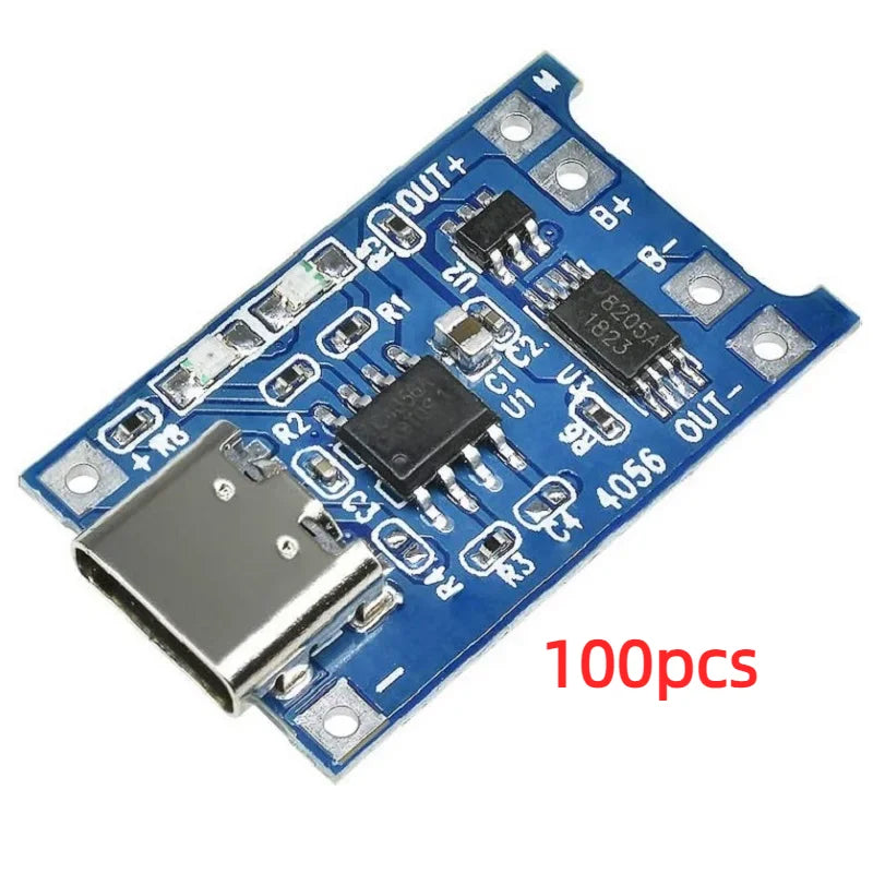 TP4056 5V 1A Type-c USB 18650 Lithium Battery Charging Board Charger Module with Protection Dual Functions