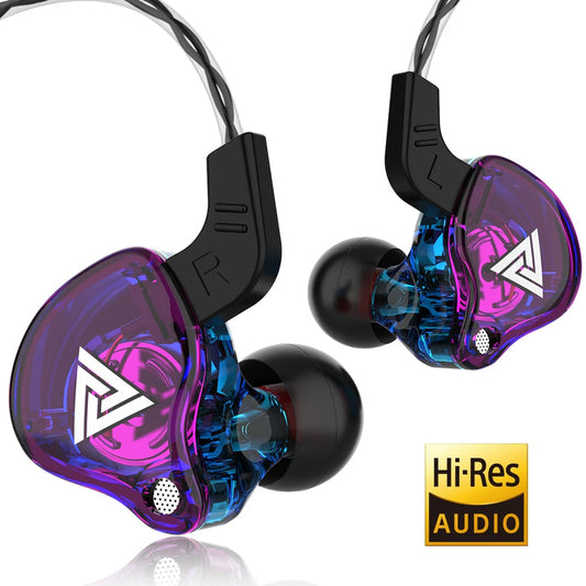 Auriculares con Cable QKZ AK6 (Driver Cobre HiFi, 3.5mm) Deportivos con Micrófono (Bajos Estéreo, In-Ear)
