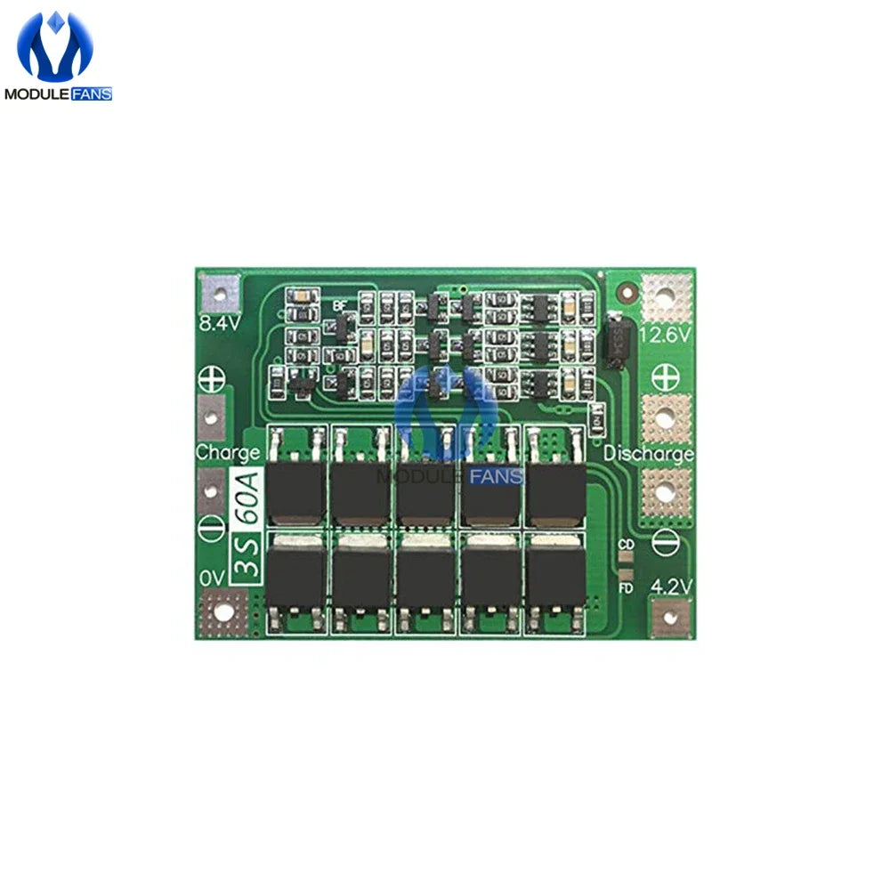 3S/4S Bms Balance 20A 30A 40A 60A 12V/24V Li-ion Lithium Battery Charger Protection Board 18650 BMS Equalizer Enhance/Balance