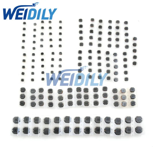 Kit Surtido Inductores Potencia SMD (CD32/CD43/CD54/CD75) - Varios Valores (2.2uH-470uH) - 26/39/50/65 Piezas