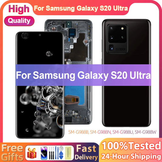 Pantalla Super AMOLED 6.9" para Samsung Galaxy S20 Ultra (SM-G988B/DS) con Digitalizador Táctil (Reemplazo)