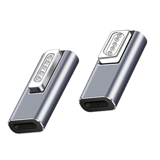 Adaptador Convertidor USB-C Hembra PD a Conector Magnético L-Tip/T-Tip para MacBook Pro Carga Rápida