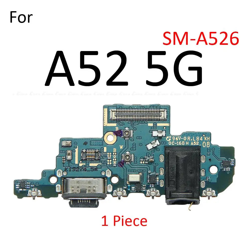 Placa Puerto Carga Rápida USB con Micrófono y Flex para Samsung Galaxy M42/M51/A51/A52/A71/A72/A90 4G/5G
