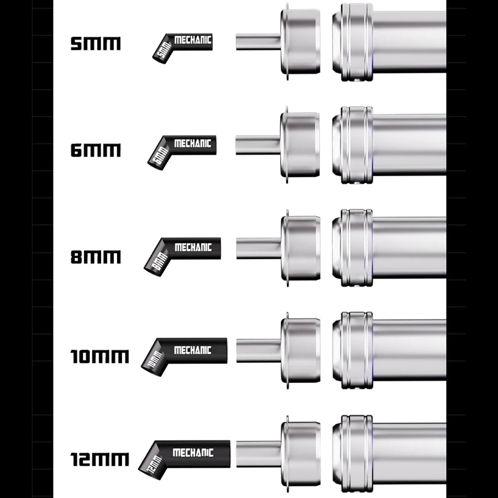Boquilla Aire Caliente Diagonal MECHANIC compatible con Pistola Calor Serie 861 (5/6/8/10/12 mm) Calentamiento Uniforme