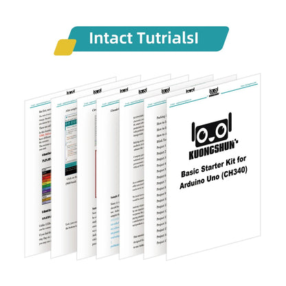 Kit Inicio KUONGSHUN con Caja Retail para Programación Educacional Niños compatible Arduino UNO R3