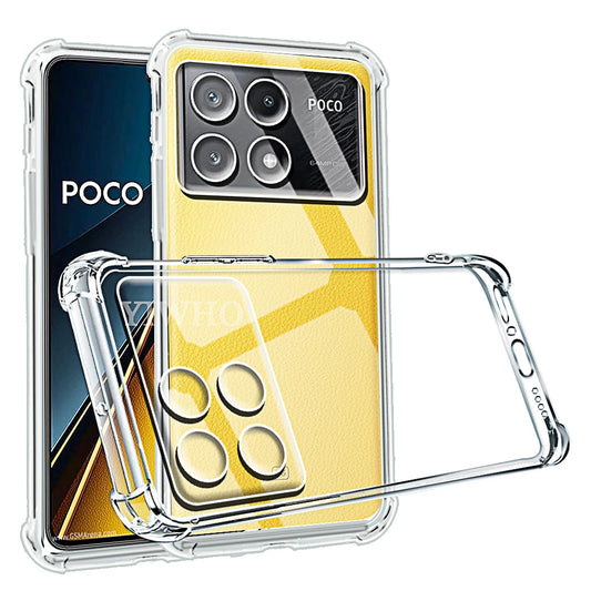 Funda Carcasa TPU Silicona Suave Transparente Anti-Golpes para Xiaomi Poco X3 Pro NFC / X4 / X5 / X6 / X6 Pro 5G