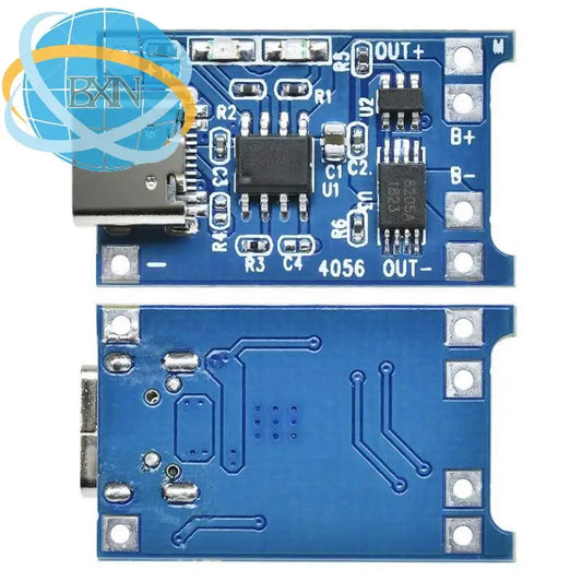 Módulo Cargador Batería Litio TP4056 5V 1A USB-C 18650 con Protección Dual