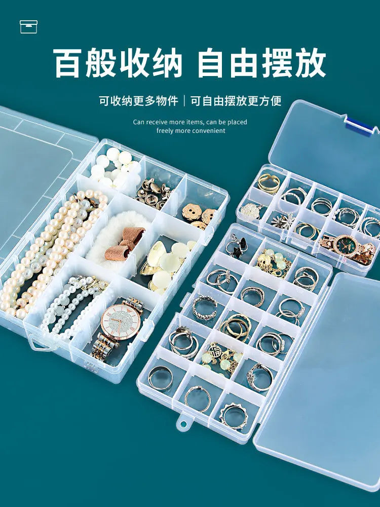 Organizador Joyas Anti-Fugas con Divisores Ajustables para Clasificar/Exhibir Accesorios