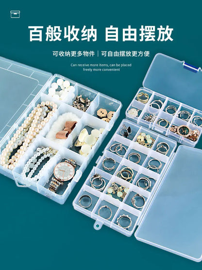 Organizador Joyas Anti-Fugas con Divisores Ajustables para Clasificar/Exhibir Accesorios