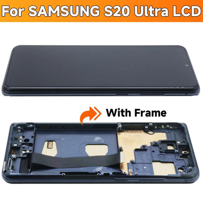 Conjunto de pantalla TFT S20 Ultra para Samsung Galaxy S20 Ultra 5G G988 G988U pantalla Lcd pantalla táctil Digital con marco