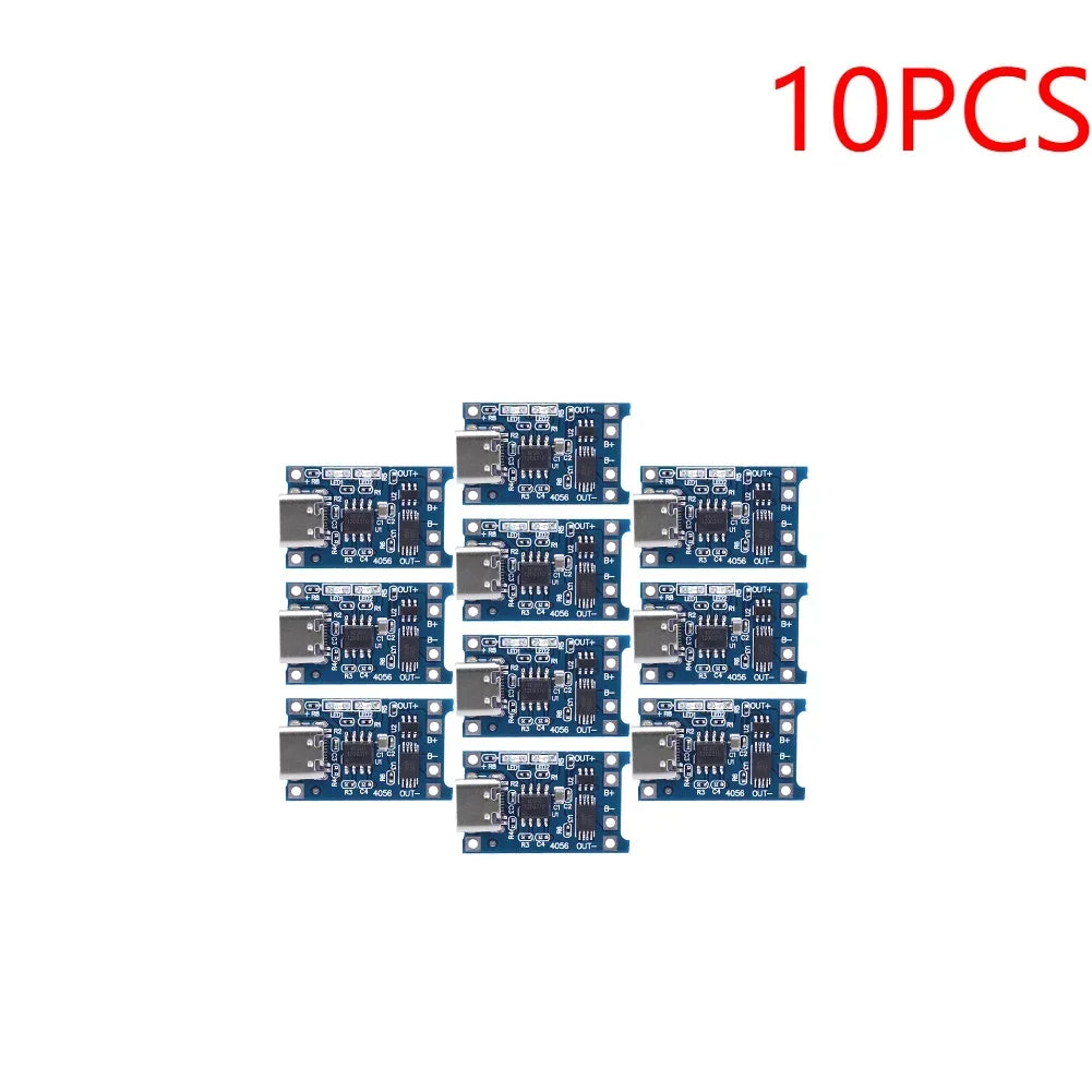 Lote 10/50 Pcs Módulo Cargador Batería Litio TP4056 USB-C 5V 1A 18650 con Protección Dual