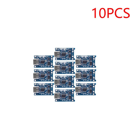 Lote 10/50 Pcs Módulo Cargador Batería Litio TP4056 USB-C 5V 1A 18650 con Protección Dual