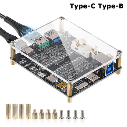 Tester Placa Prueba Cables USB (Tipo-C/B/Micro) Detección Cortocircuito/Anomalía para iOS/Android