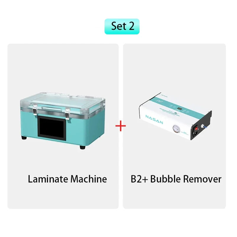 Máquina Laminadora Vacío Nasan NA-SUPA Lite + Removedor Burbujas NA-B2 + Separador NA-SP23 Ultra para Pantalla LCD Plana/Curva Reparación