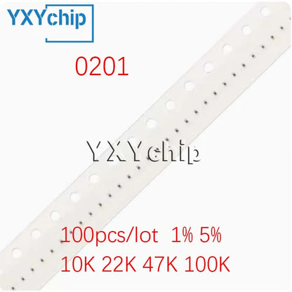 Termistor NTC SMD 0201 1.5% - Varios Valores (10K/22K/47K/100K Ohm) - Lote 100 Piezas