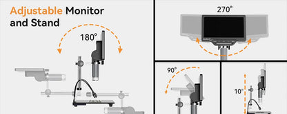 Elikliv 1200X Soldering Microscope for Electronics Repair 7" Digital Microscope with 10" Stand 2MP Coin Magnifier with 10 LEDs